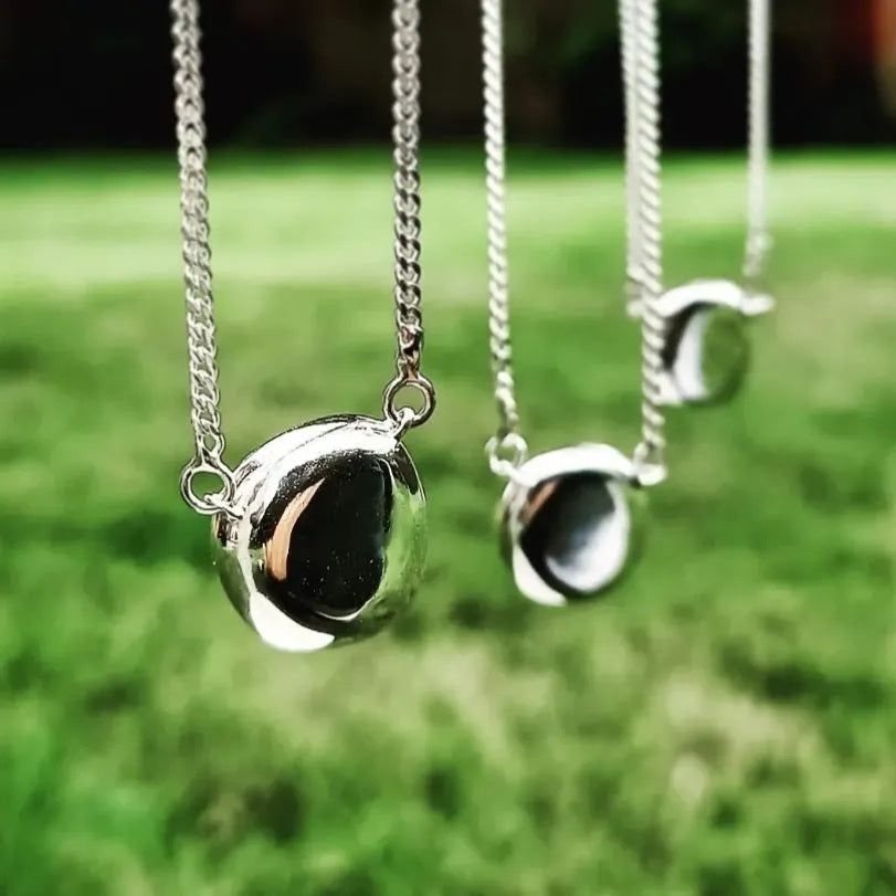 Collier Galet Miroir Le Cerf Argenté