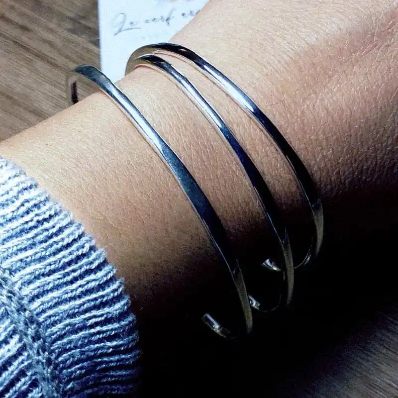 Bracelet Galet Miroir Le Cerf Argenté