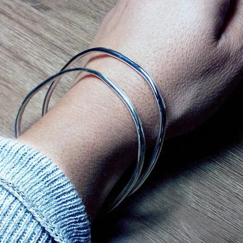 Bracelet Galet Miroir Le Cerf Argenté