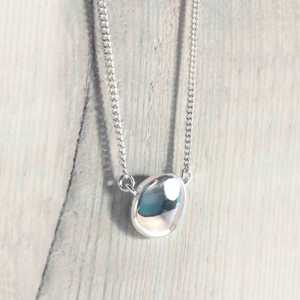 Collier Galet Miroir Le Cerf Argenté