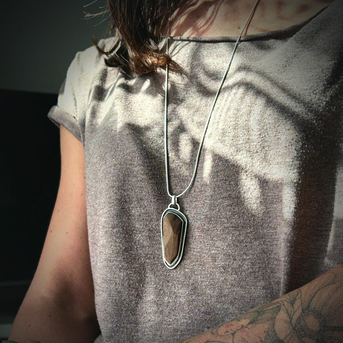 Collier Sève - Talisman noyer 1